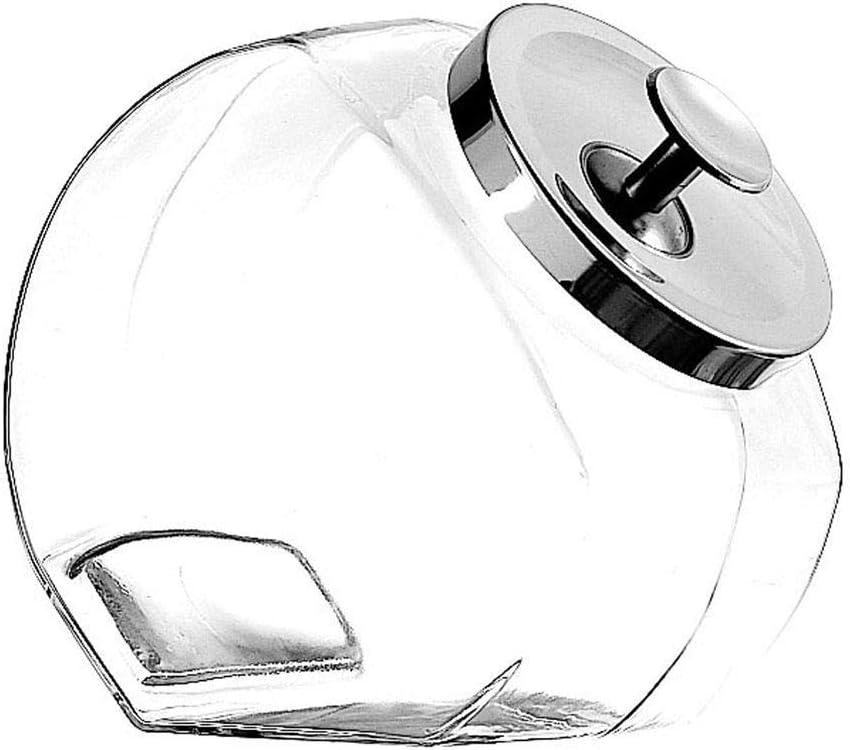 Anchor Hocking Glass Penny Candy Jar with Chrome Cover, 1/2 Gallon