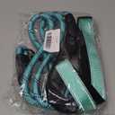 Jieffifa 5FT Dog Leash & Adjustable Collar,Heavy Duty Dog Leash with Padded Comfort Grip Strong Reflective Night Safe Rope for Medium Large Dogs Running, Backpacking, Urban Night Walks (Teal Blue, L)