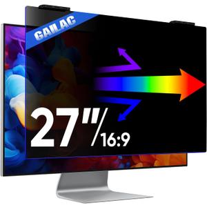 Privacy Screen for Computer Monitor 27 Inch, Anti-Blue Light Screen Protector for Eye Health, Hanging Type, Computer Screen Privacy Shield for Desktop Monitor, Suitable for Office or Home Use