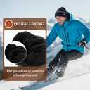 TOP-EX XL/XXL 100% Merino Wool Beanies Hats Men Fleece Lined Winter Knitted Hat Warm Cuffed Beanie (Green, L)