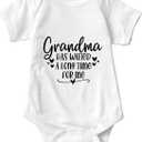 listery Grandma Bodysuit For Baby Boy Girl Grandmas Newborn My Grandma Loves Me Baby Clothes