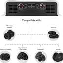 Taramp's DS 2000x4 2 Ohms 2000 Watts RMS 4-Channel 500x4 Watts RMS, Class D Full Range, Crossover High / Low Pass Fixed Bridgedable Car Audio Amplifier