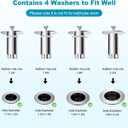 Universal Bathroom Sink Drain Strainer Hair Catcher Upgraded with Visible Top Stainless Basket, 3 in 1 Pop Up Sink Stopper for 1.1''~2.36'' Sink Basin Hole, Chrome