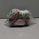 Dingion 4 Pcs Small Christmas Wreaths for Cabinet Kitchen Decor Mini Artificial Wreath 9 Inch Faux Garland with Burlap Ribbon for Vintage Retro Home Table Candle Porch Window Indoor Outdoor Decor