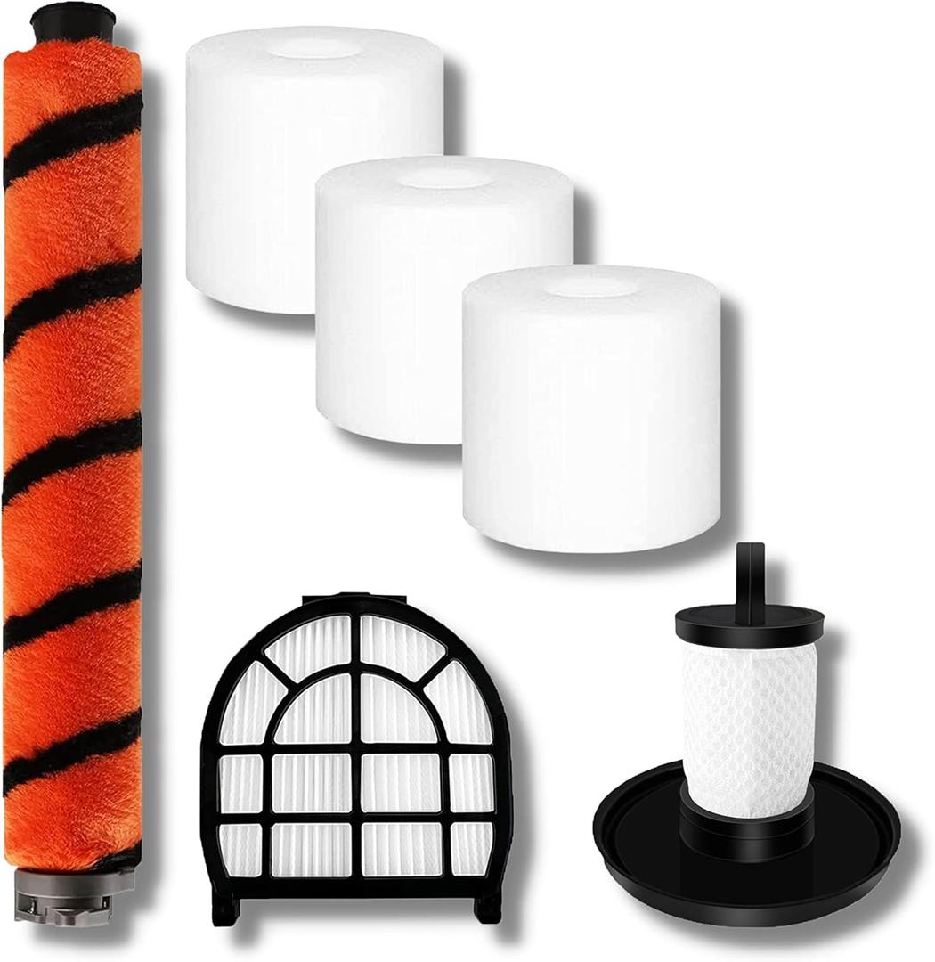 Replacement Parts Compatible with Shark LZ600 LZ601 LZ602, LZ602C APEX UpLight Lift-Away DuoClean Vacuum Cleaner1 X Main Brush 1 X Filter 1 X Filter 3 X Foam Filter