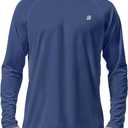 Roadbox Mens UPF 50+ UV Sun Protection Shirts Outdoor Long Sleeve SPF Rash Guard for Fishing Hiking Swimming Running, L