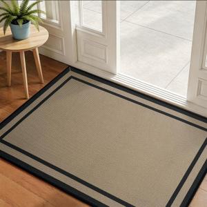 Indoor Door Mat for Entryway, Non Slip Front Door Mat 36"x59" Brown