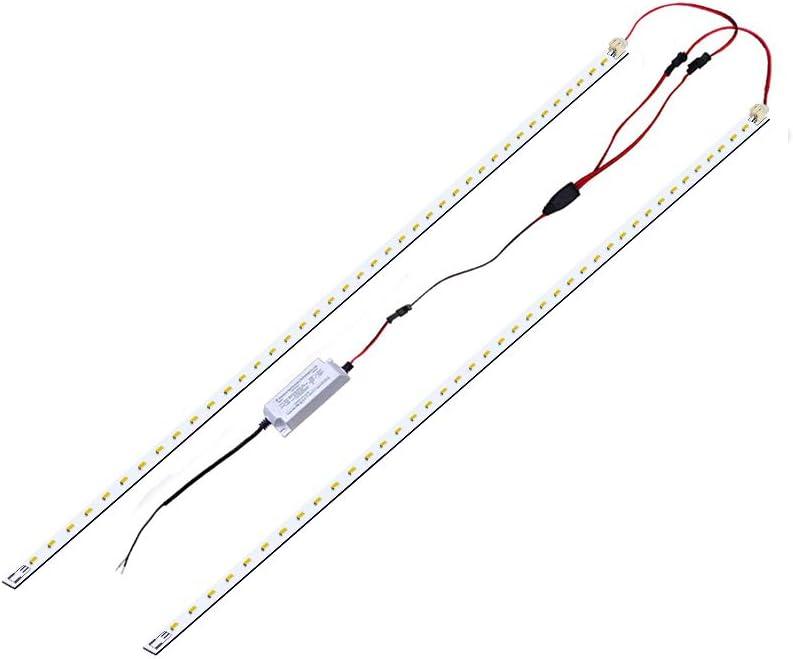2x2 FT LED Magnetic Retrofit Kit,2FT LED Troffer Retrofit Kit,18W,Daylight White 5000K,0-10V Dimmable,T8 T10 T12 Fluorescent Replacement LED Light Strip,Quick Easy Install