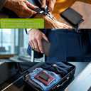 Portable Folding Ingrown Toenail Clippers for Men Thick Toenails, Business Travel Ultra Sharp Toe Nail Clippers for Seniors, Adult, Podiatrist, Heavy Duty Stainless Steel, Black