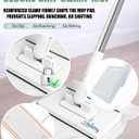 Cloth Changing Mini Mop Zero Touch Lazy Flat Cleaning Tool Clip Clamp Disposable Dust Sweeper Portable Hands Free Wet and Dry Compatible Click Snap Easy Wall Floor Clean Reusable for Small Spaces