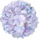 IPOPU Hydrangea Silk Flowers 10pcs Gradient Blue Purple Hydrangea Artificial Flowers Fake Flowers for Outdoor Baby Shower Wedding Centerpiece Table Decorations (Gradient Blue Purple)