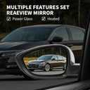 Left Driver Side Mirror Assembly Compatible with 2018-2022 Accord Heated Blind Spot Detection Power Glass Manual Folding Match to Crystal Black Pearl HO1320329 (7Pins)