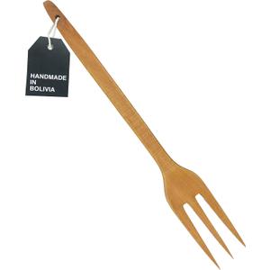 Wooden Cooking Serving Utensils High Heat Resistance - Handmade (Wooden Fork - Three Tines)
