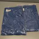 2 x Womens Cap Sleeve T Shirts V Neck Casual Tops Oversized T-Shirt Summer Trendy Lightweight Loose Fit Basic Tees (Blue, XL)