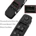 Power Window Switch Fits for Jeep Cherokee 2015-2022, for Chrysler 200 2015-2017 Driver Side Control Door vidrios Master Switch.Replace68271206AA