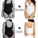 Popilush Corset Bodysuits for Women Shapewear Tummy Control Arctic White XL | Shapewear Tummy Control,Deep V Neck Backless Snatched Body Shaper,Summer Concert Outfit Going Out Tops,Sleeveless Corset Tops