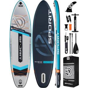 11'6" x 35" Extra Wide Inflatable Paddle Board for Adults, 450 lb Capacity Wide Stable Stand Up Paddle Board, 23 Person SUP, Heavy Duty 22 PSI, US Fin, Kayak D Rings, Large Stable Paddleboard