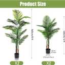 Jexine 4 Pack Artificial Palm Trees 4Ft 5Ft, Fake Plants Fake Trees Artificial Areca Palm Plants for Outdoor Indoor Faux Tree in Pot for Pool Home Office Housewarming Gift Modern Decoration