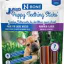 N-Bone Jumbo Puppy Teething Sticks Pumpkin Flavor Dog Treats, 7 Count 7.28-oz Bag (EXP 09/03/27)