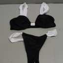 OWICA Women's 2 Piece Bikini Set Sexy Bathing Suit Sexy Cheeky Swimwear for Women Thong Swimsuit, S