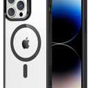ESR for iPhone 14 Pro Max Case, Compatible with MagSafe, Shockproof Military-Grade Protection, Scratch-Resistant Back, Magnetic Phone Case for iPhone 14 Pro Max, Classic Hybrid Case, Clear Black