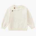 Pureborn Baby Toddler Boys Girls Pullover Sweater Cotton Knit Button Closure Sweaters, 12M