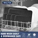 Walfos XXL Silicone Trivet 16 Inch and Trivets Mats 12 Inch, Trivets for Hot Pots and Pans, Heat Resistant Pot Holders Hot Pads for Kitchen Quartz Countertops, Hot Dishes, 6 Pack