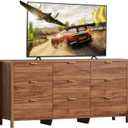 Modern Chest of Drawer, 6 Deep Drawers,Clothes Organizer,Large Storage Cabinet for Living Room, Bedroom,Dresser TV Stand, Wood Drawer Organizer for Living Room, Hallway,-dougui92