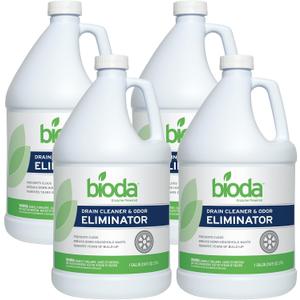 Bioda Professional Strength Enzyme Drain Cleaner, 4 Pack | Septic Safe Drain Odor Eliminator, Smell Eliminator, 4 Pack