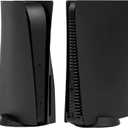 Face Plate Cover Shell for PS5 Disc Edition Console Faceplates, Accessories Compatible with PlayStation 5 Protective Replacement Panels (Black)