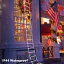 Christmas Decorations LED Ladder Lights with Climbing Santa Claus, 10ft Indoor Christmas Decorative Light - 8 Modes Xmas Lights Tree for Home Holiday Wall Window Xmas Decor (Multicolor)