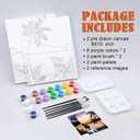 2 x Nuberlic 2 Pack Pre Drawn Canvas for Painting Sip and Paint for Adult's Couple's Date Night Paint and Sip Kit for Outdoor Party Favor Supplies Valentine's Day Gift 8x10 inch Sunset Couple