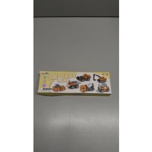 Kids Diecast Construction Vehicles Metal Engineering Cars Set Toys Play Trucks for Boys Age 3 4 Birthday Party Supplies Cake Topper (Pack of 6)