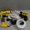 Paint Sprayer, Cosyjazz 1200W HVLP Spray Paint Gun with 5 Nozzles & 3 Spray Patterns, Adjustable Flow Control, 1400ml Container & Cleaning Tools, for House Painting, Fences, Cabinets, Walls etc