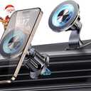 for MagSafe Car Mount Magnetic Phone Holder for Car [2026 Upgraded 22X Magnets & Double-Hooks] Phone Holders for Your Car Stand for Dashboard Vent GPS for iPhone 17/16/15/14/13 Android etc (Black)