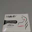 morvally Short Brown Wavy Bob Wig with Bangs for Women 16 Inches Natural Synthetic Hair Wavy Wigs