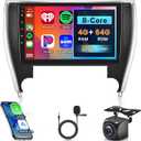 8Core 4G+64G Car Radio Carplay for Toyota Camry 2015 2016 2017,Rimoody Car Stereo Android 13 10.1 Inch Touch Screen Android Auto GPS Navigation DSP Bluetooth FM WiFi Backup Camera