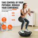 VEVOR Half Exercise Ball Trainer, 23/26 inch Balance Ball Trainer, 1500lbs Capacity Stability Ball, Yoga Ball with Resistance Bands & Foot Pump, Strength Fitness Ball for Home Gym Full Body Workout, 22.8x7.9 inch