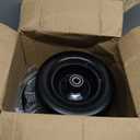 2 PCS 11x4.00-5" Flat Free Lawn Mower Tire on Wheel, 3/4" or 5/8" or 1/2" Bushing, 3.4"-4"-4.5-5" Centered Hub, Universal Fit Smooth Tread Tire for Zero Turn Lawn Mowers, with Universal Adapter Kit