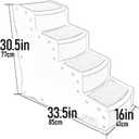 Pet Gear Easy Step IV Pet Stairs, 4 Step for Cats/Dogs, Removable Washable Carpet Treads, for Pets Up to 150lbs, No Tools Required