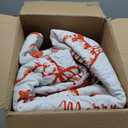 Exclusivo Mezcla Reversible Christmas Quilts Queen Size, Red Bedspread Lightweight Coverlet Winter Quilt Bedding Set with Printed Trees Reindeer Wreaths Pattern (1 Quilt, 2 Pillow Shams)