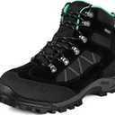 R CORD Hiking Boots Women Waterproof Ankle Support Womens Hiking Boots Backpacking Boots Breathable Non-slip Durable Boots for Outdoors (6, Black)