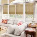 CHICOLOGY Bamboo Roman Shades - Customer Favorite Light Filtering Blinds for Windows, Premium Quality, Ideal for Home, Deer Brown, 34" W X 64" H