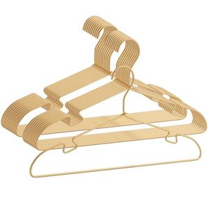 Gold Aluminum Hangers, 16.5 Inch Smooth and Durable Metal Shirt Dress Hanger, Lightweight and Sturdy Metal Hanger for Suit Jackets and Casual Pants (20 Pack)