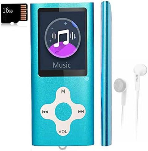 Mp3 Player,Music Player with a 164 GB Memory Card Portable Digital Music Player/Video/Voice Record/FM Radio/E-Book Reader/Photo Viewer/1.8 LCD (Sky Blue)