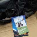 ALPHA CAMP Oversized Camping Chair Heavy Duty Lawn Chair with Cooler Bag Support 450 LBS Steel Frame Collapsible Padded Arm Quad Lumbar Back Folding Chair for Lawn Outdoor (1PC, Black)