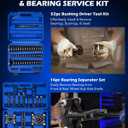 Orion Motor Tech 2 in 1 Bushing Driver Tool & Bearing Press Kit, Complete Bushing & Bearing Service Kit with 2" and 3" Jaws, 5 Ton Capacity Bearing Separator, Heavy Duty Wheel Bearing Puller Tool Set