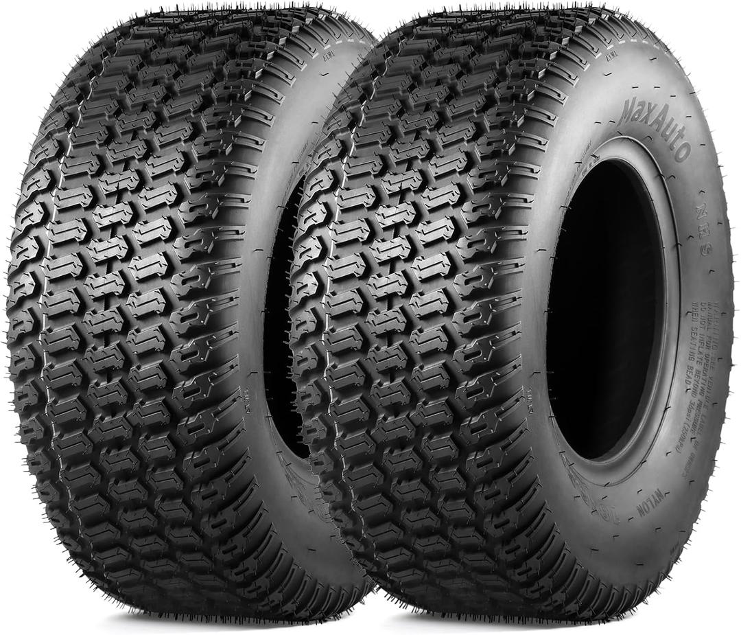 MaxAuto 18X6.50-8 18x6.5x8 Turf Saver Lawn Mower Golf Cart Tire 4PR, Set of 2