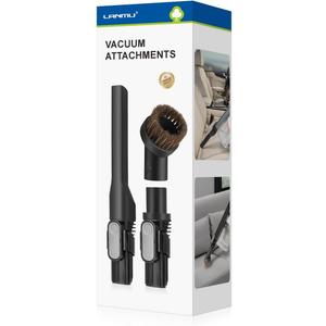 LANMU Crevice Tool Vacuum Attachments Compatible with Shark IX141 IZ363HT IZ362H IZ363HT IZ362H Pet Cordless Stick Vacuum, Horse Hair Brush Replacement Parts for D-Shaped Interface Vacuum