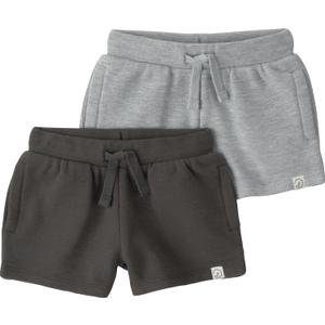 Little Planet by Carter's Boy 2-Pack Shorts Made with Organic Cotton, Grey, Black, 9M